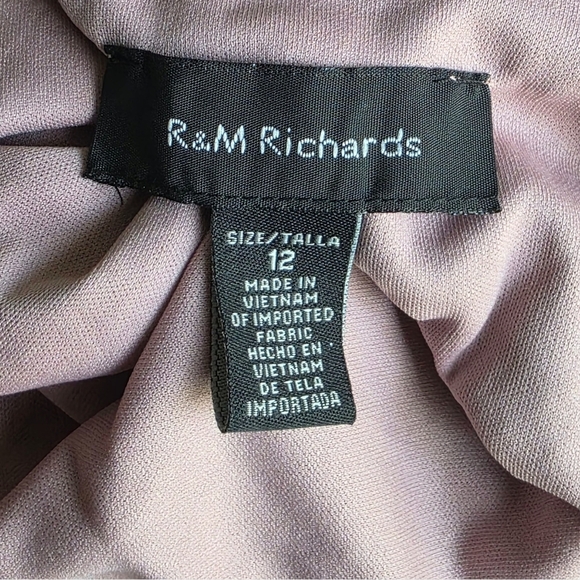 R&M Richards Lace & Sequin Tank Top, Mauve, Size 12 - Picture 8 of 9